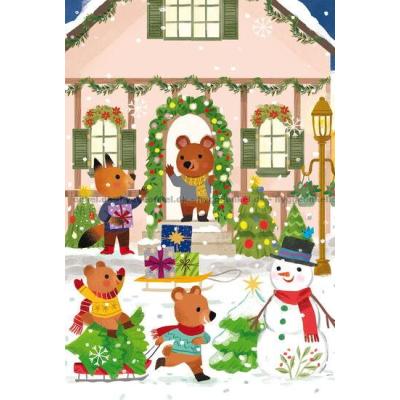 Bilde av Jul i dyrenes by, 3x24 brikker