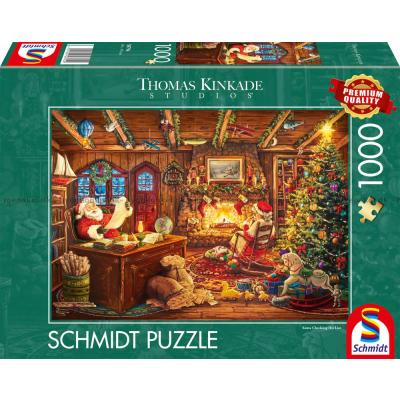 Kinkade: Julenissens forberedelser, 1000 brikker