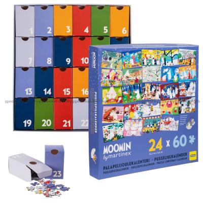 Bilde av Julekalender: Mummitrollets verden, 24x60 brikker