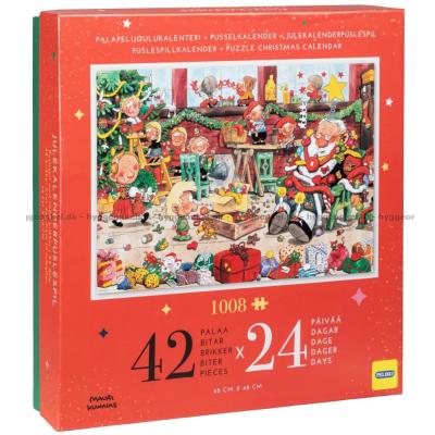 Bilde av Julekalender: Julenissens travle verksted, 24x42 brikker