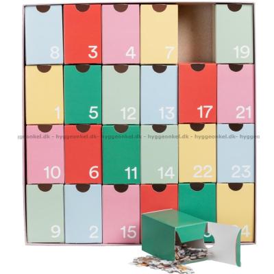 Bilde av Julekalender: Det koselige julemarked, 24x42 brikker