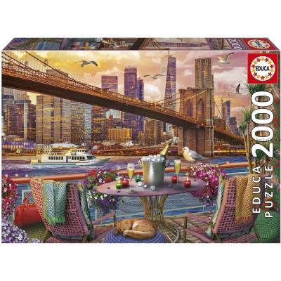 Bilde av Romantisk kveld ved Brooklyn Bridge, 2000 brikker