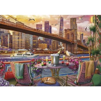 Bilde av Romantisk kveld ved Brooklyn Bridge, 2000 brikker