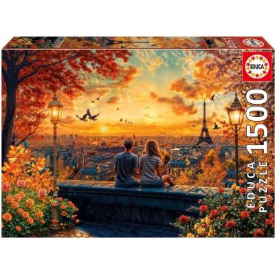 Bilde av Romantisk solnedgang i Paris, 1500 brikker