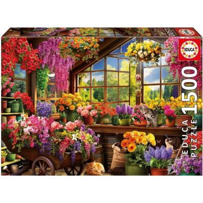 Bilde av Blomsterfest i drivhuset, 1500 brikker