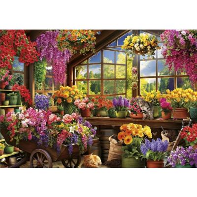 Bilde av Blomsterfest i drivhuset, 1500 brikker