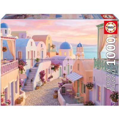 Bilde av Kveldslys over Santorini, 1000 brikker