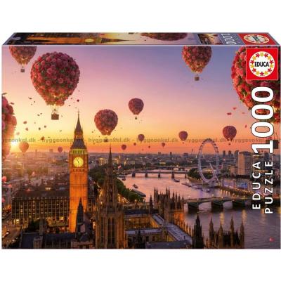 Bilde av Blomstrende luftballonger over London, 1000 brikker