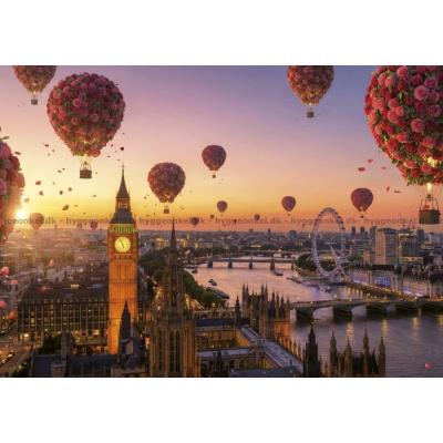 Bilde av Blomstrende luftballonger over London, 1000 brikker