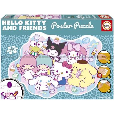 Bilde av Hello Kitty og venner - Formet motiv, 250 brikker