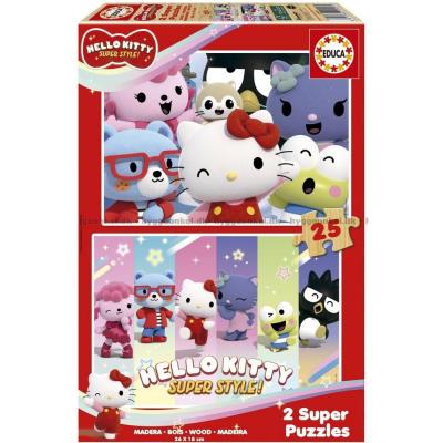 Bilde av Hello Kitty og venner, 2x25 brikker
