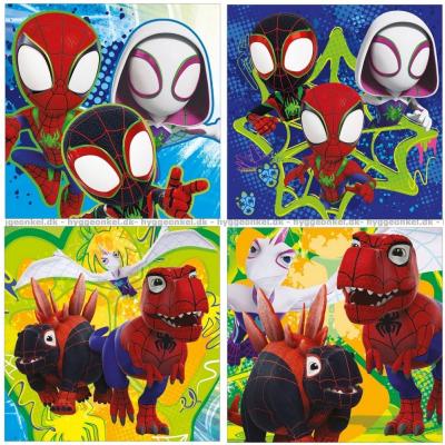 Bilde av Marvel: Spidey og hans fantastiske venner - Dino Webs, 4-i-1, 12 brikker
