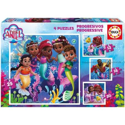 Bilde av Disney-prinsesser: Ariel, 4-i-1, 12 brikker