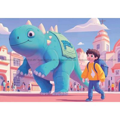 Bilde av Den søte blå dinosauren, 4 i 1, 20 brikker