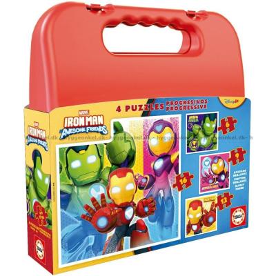 Bilde av Marvel: Iron Man og hans fantastiske venner, 4-i-1 - Koffert, 6 brikker