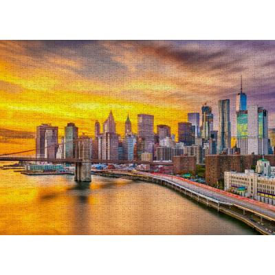 Bilde av Solnedgang over New York, 1000 brikker