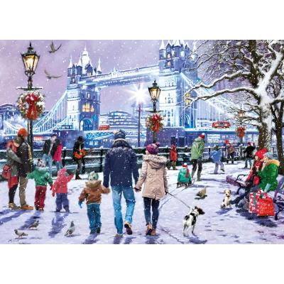Bilde av Macneil: Jul ved Tower Bridge, 1000 brikker
