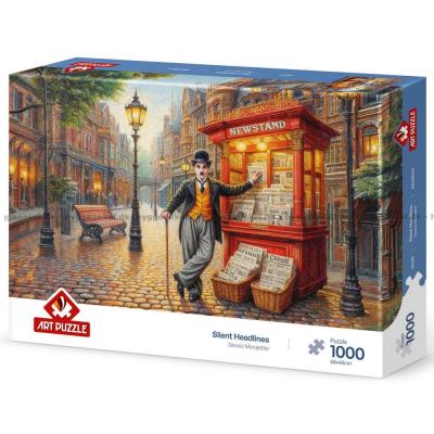 Bilde av Chaplin i den stille morgen-gaten, 1000 brikker