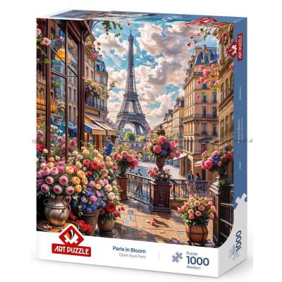 Bilde av Vårblomster ved Eiffeltårnet, 1000 brikker
