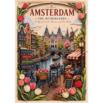 Bilde av Storbyer i verden: Amsterdam, 1000 brikker