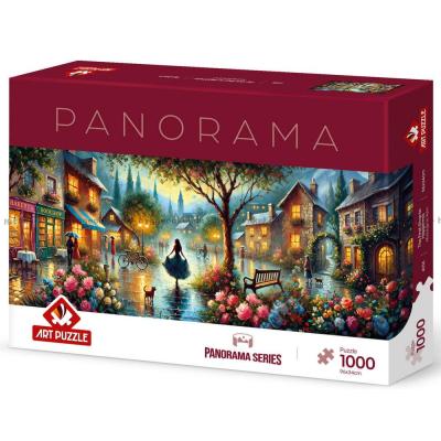 Bilde av Kveldsstemning i byen - Panorama, 1000 brikker