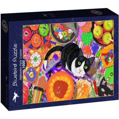 Bilde av Katt blant halloween fristelser, 1000 brikker