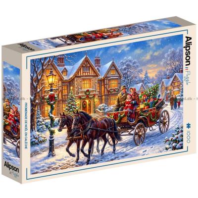 Bilde av Julekos i hest og vogn, 1000 brikker