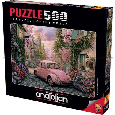 Pinkt Beetle i vårstemning, 500 brikker