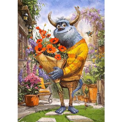Bilde av Monsterets blomsterhilsen, 500 brikker