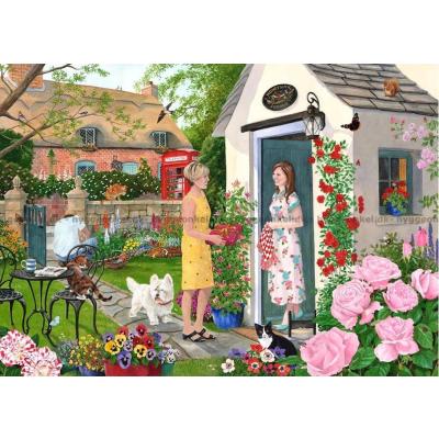Bilde av Hall: Blomstrende hilsen, 500 brikker