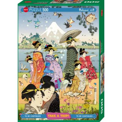 Bilde av På gaten! Hokusai, 500 brikker