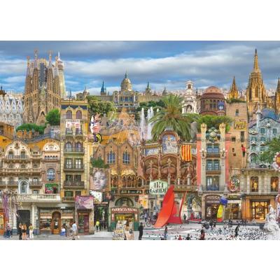 Bilde av Gåtur i Barcelona, 1000 brikker