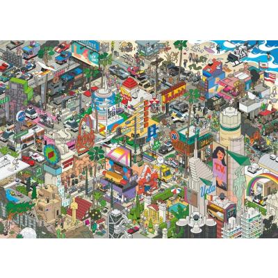 Bilde av eBoy: Pixorama - Los Angeles, 1000 brikker