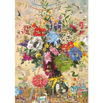 Bilde av Degano: Fargerike blomster og små vesener, 1000 brikker