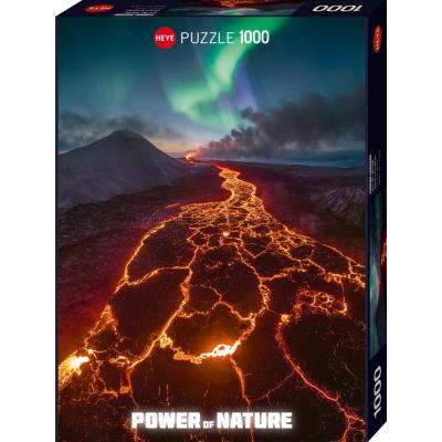Bilde av Naturens krefter: Nordlys over lava, 1000 brikker