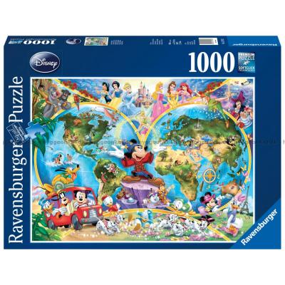 Disney: Verdenskart, 1000 brikker