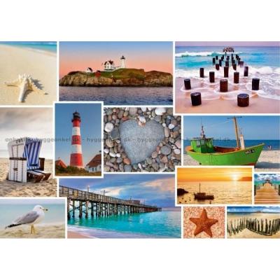 Bilde av På stranden - Collage, 1000 brikker
