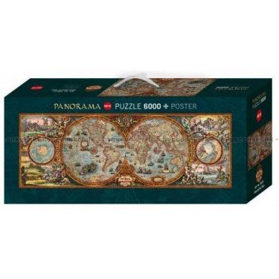 Zigic: Kart over verden - Panorama, 6000 brikker