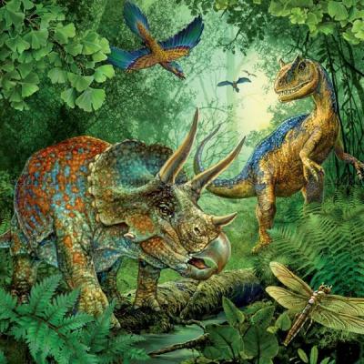 Bilde av Dinosaurer, 3x49 brikker