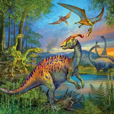 Bilde av Dinosaurer, 3x49 brikker