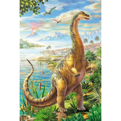 Bilde av Dinosaureventyr, 3x48 brikker