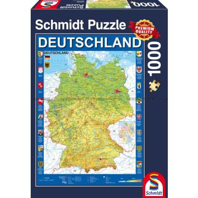 Kart over Tyskland, 1000 brikker