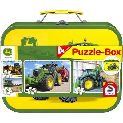 John Deere: Traktorer - Metalleske, 2x60 2x100 brikker