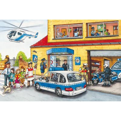 Bilde av Politi, brannmenn og ambulanse, 3x24 brikker