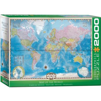 Geografisk verdenskart, 2000 brikker
