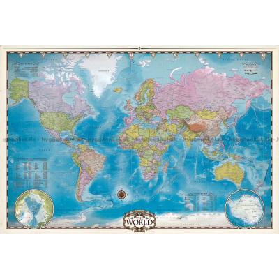 Bilde av Geografisk verdenskart, 2000 brikker