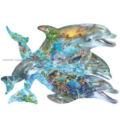 Schory: Delfinenes sang - Formet motiv, 1000 brikker