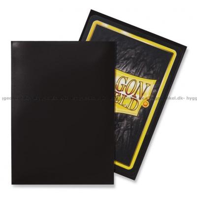 Bilde av Kortlommer: Dragon Shield - Black - 100 stk 63 x 88 mm