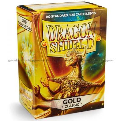 Kortlommer: Dragon Shield - Gold - 100 stk 63 x 88 mm