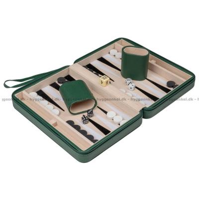 Backgammon: Grønn 23 cm - Magnetisk